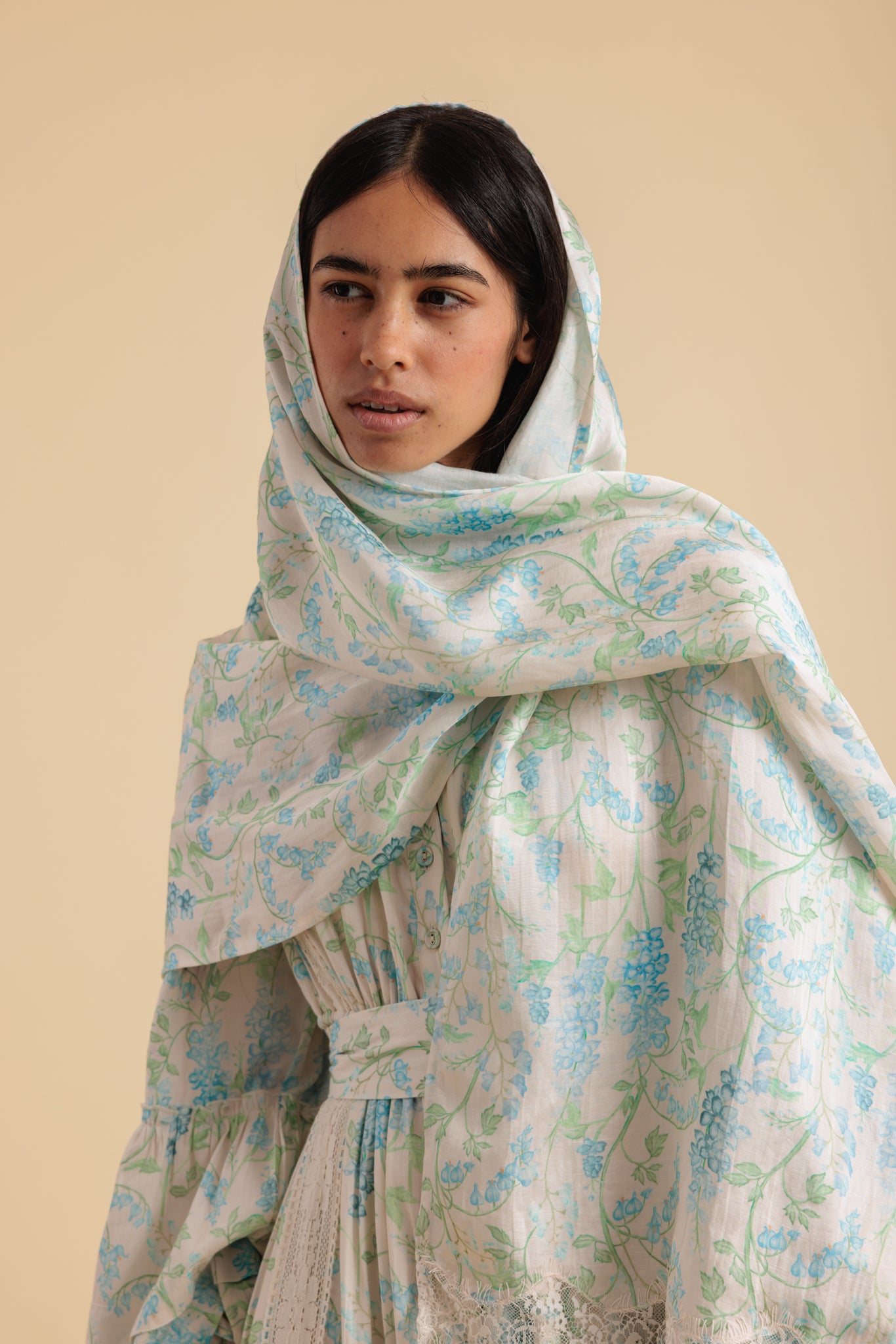 Floraison Blue Scarf