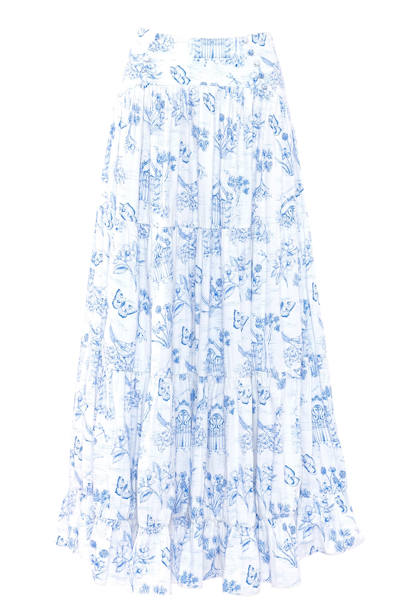 Meadow Gate Toile Maxi Skirt