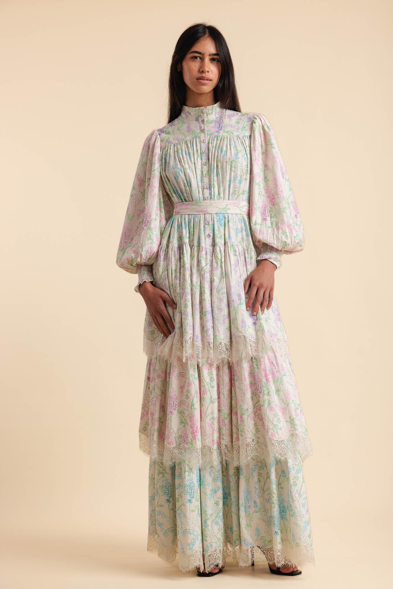 Floraison Tiered Maxi Dress