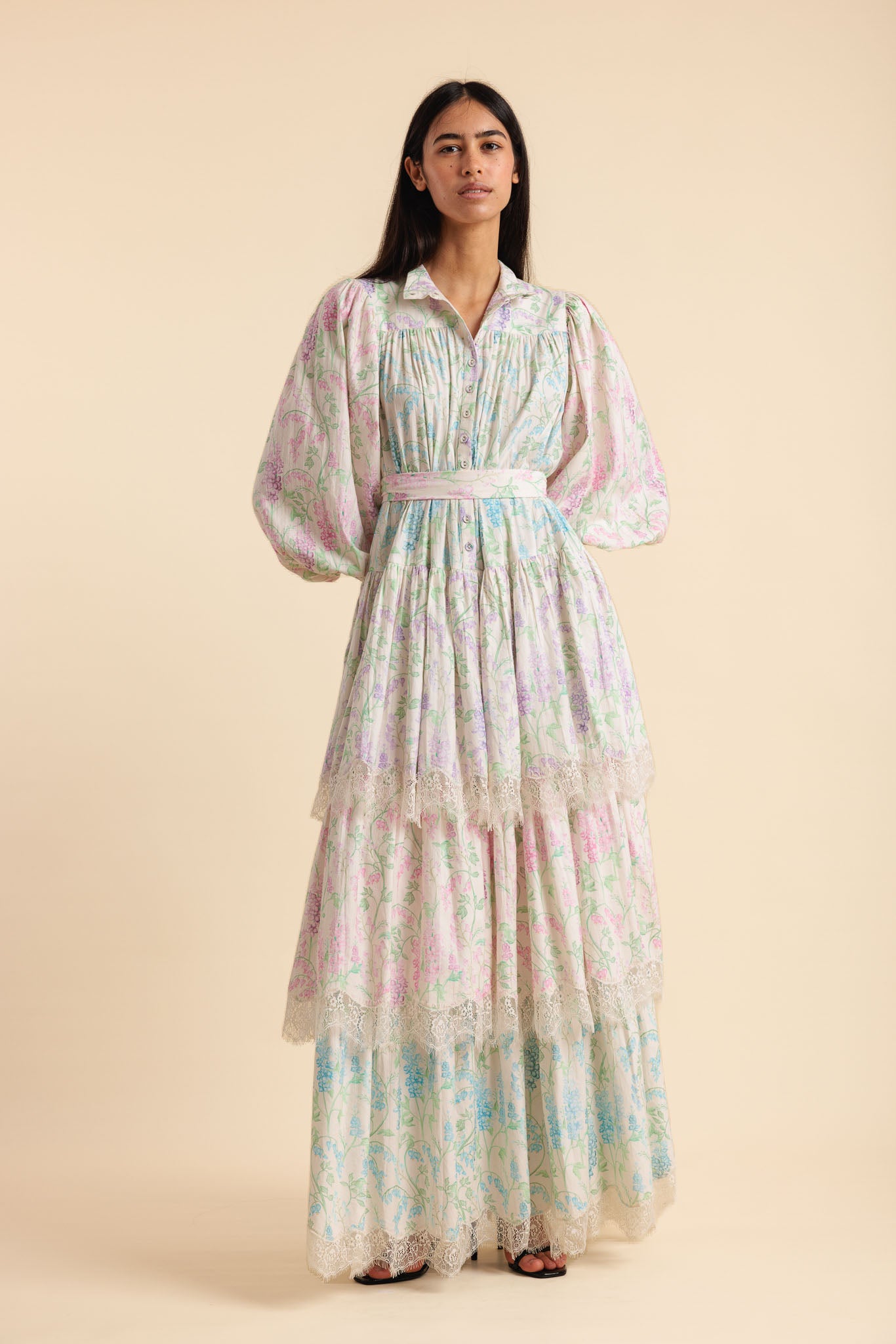 Floraison Tiered Maxi Dress