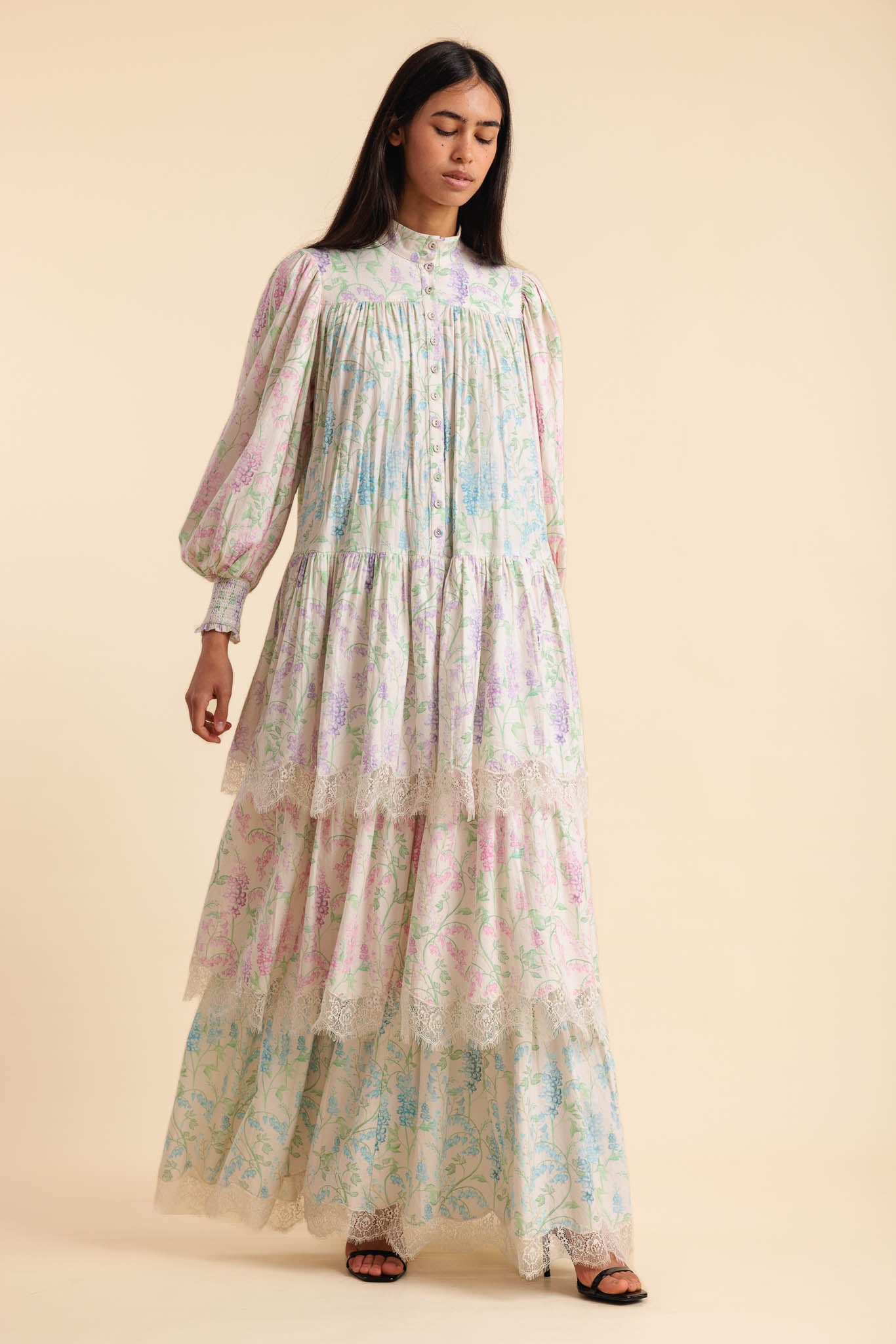 Floraison Tiered Maxi Dress