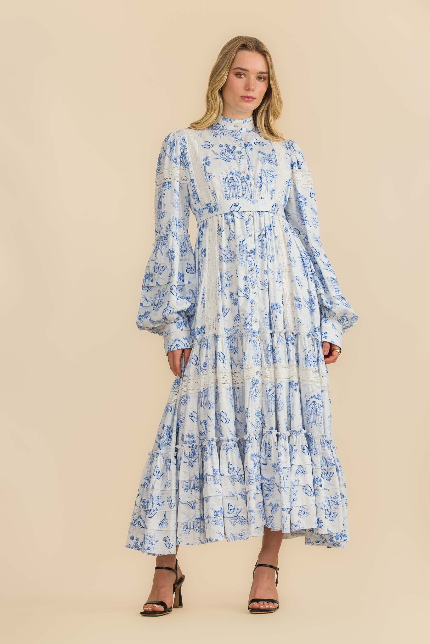 Meadow Gate Toile Sonata Maxi Dress