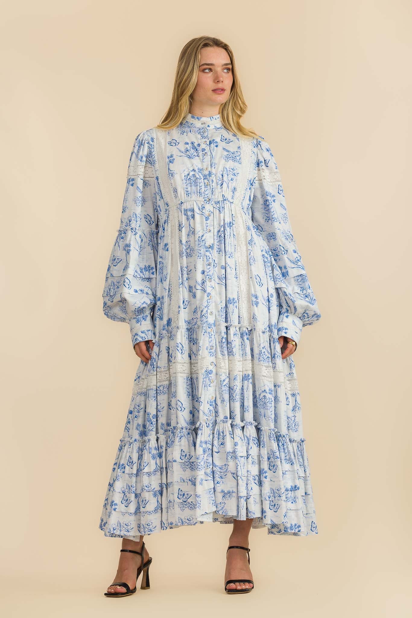 Meadow Gate Toile Sonata Maxi Dress