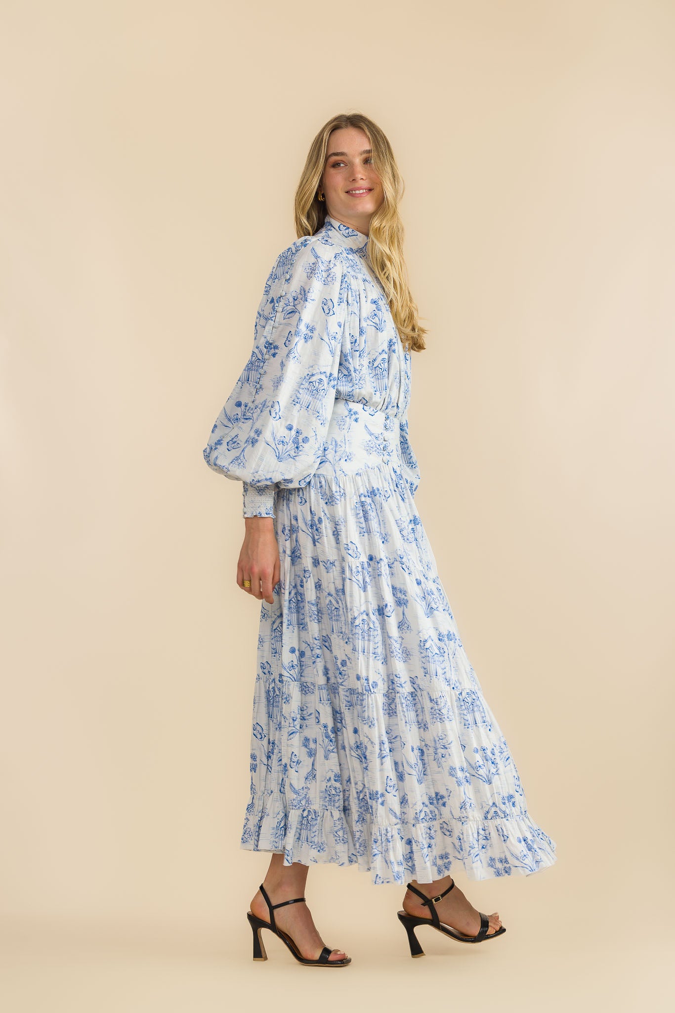 Meadow Gate Toile Maxi Skirt