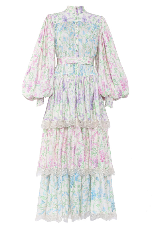 Floraison Tiered Maxi Dress