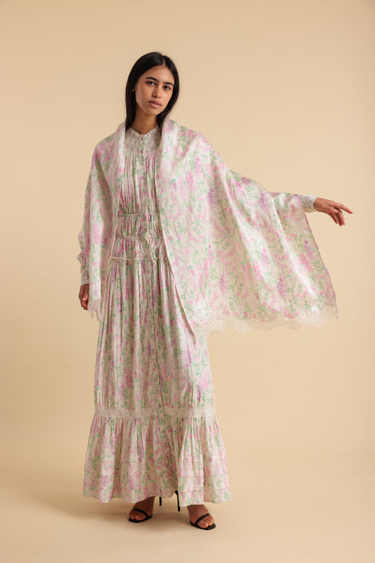 Floraison Pink Scarf