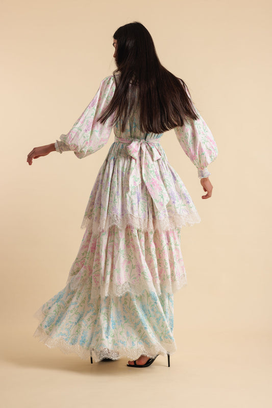 Floraison Tiered Maxi Dress