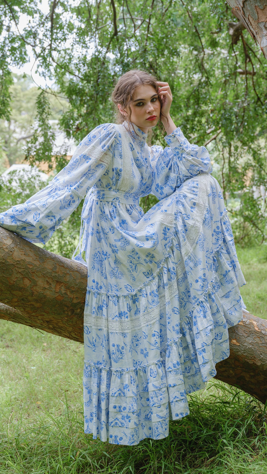 Meadow Gate Toile Sonata Maxi Dress