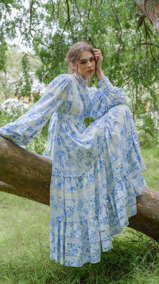 Meadow Gate Toile Sonata Maxi Dress
